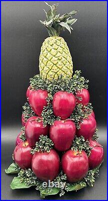 Colonial Williamsburg Faux Apple Pineapple Table Centerpiece Topiary Christmas