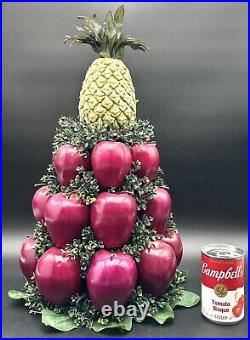 Colonial Williamsburg Faux Apple Pineapple Table Centerpiece Topiary Christmas