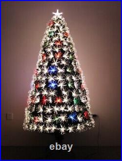 Color Changing Fiber Optic Christmas Tree With Multi-color LED Lights Pre-lit