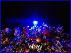 Color Changing Solar Light Cardinals Christmas Cemetery Double Headstone Saddle