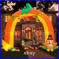 Complete 10FT Giant Pumpkin Turkey Arch Perfect for Thanksgiving Celebrations