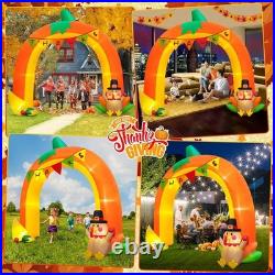Complete 10FT Giant Pumpkin Turkey Arch Perfect for Thanksgiving Celebrations