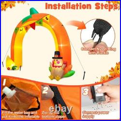 Complete 10FT Giant Pumpkin Turkey Arch Perfect for Thanksgiving Celebrations