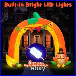 Complete 10FT Giant Pumpkin Turkey Arch Perfect for Thanksgiving Celebrations