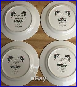Complete 12 Days of Christmas Plates/Dishes Set TAYLORTON POTTERIES 10.5