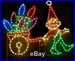 Complete North Pole Scene Christmas Outdoor LED Lighted Decoration Wireframe
