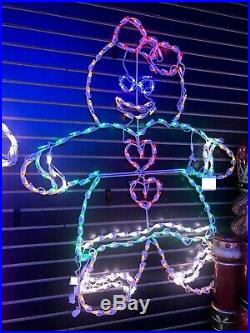 Complete XMAS Gingerbread Scene Outdoor LED Lighted Decoration Steel Wireframe