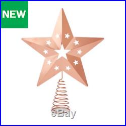 Copper Effect Star Tree Topper Ideal For Decor The Christmas Tree