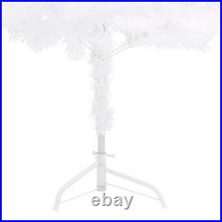 Corner Artificial Christmas Tree LEDs&Ball Set White 70.9 PVC