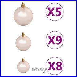 Corner Artificial Christmas Tree LEDs&Ball Set White 70.9 PVC