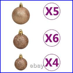 Corner Artificial Christmas Tree LEDs&Ball Set White 70.9 PVC