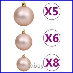 Corner Artificial Christmas Tree LEDs&Ball Set White 70.9 PVC