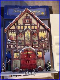Costco 2015 Christmas Advent LARGE Wood 24 Door 3D Calendar House With Box #663167