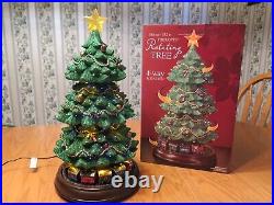 Costco Fiber Optic Rotating Christmas Tree 15.2 Inches Power Cord 9 Songs VIDEO
