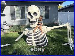 Costco Giant Ground Breaking Skeleton LED Eyes Halloween Decor Pickup Only
