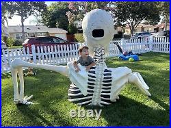 Costco Giant Ground Breaking Skeleton LED Eyes Halloween Decor Pickup Only