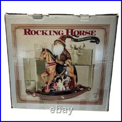 Costco Rocking Horse with Santa Christmas Decor Figurine 685839 Vintage Style