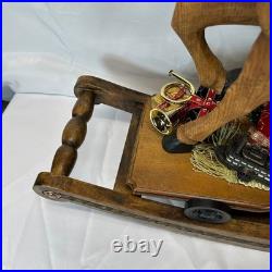 Costco Rocking Horse with Santa Christmas Decor Figurine 685839 Vintage Style