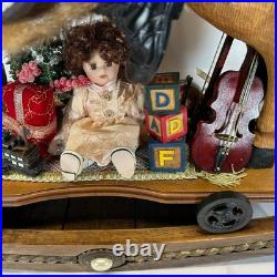 Costco Rocking Horse with Santa Christmas Decor Figurine 685839 Vintage Style