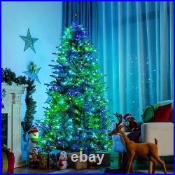 Costway 7ft App-Controlled Pre-lit Christmas Tree Multicolor Lights with 15 Modes