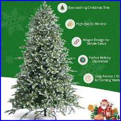 Costway 8′ Hinged Artificial Christmas Spruce Tree with 1658 Mixed PE & PVC Tips