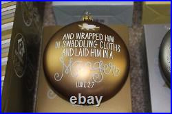 Coton Colors Laura Johnson Birth of Christ Christmas Ornament Box Set of 8 RARE