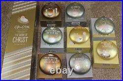 Coton Colors Laura Johnson Birth of Christ Christmas Ornament Box Set of 8 RARE