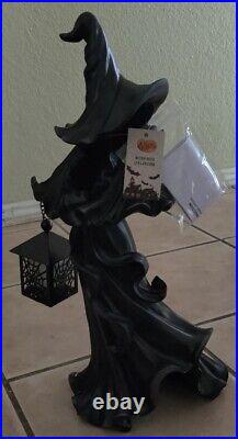 Cracker Barrel Black Resin Witch With LED Lantern 2023 Halloween Decor IN HAND
