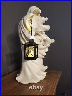 Cracker Barrel Resin Ghost with Lantern Statue 18 inches