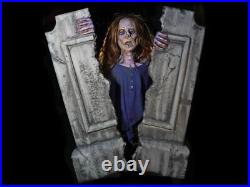 Cracking Crypt Zombie (Static) Halloween Haunted House Tombstone Graveyard