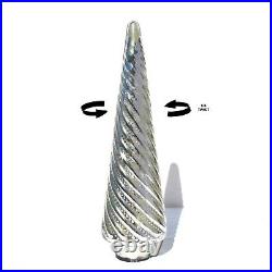 Crate & Barrel ANTIQUE GLASS 22 Illuminated Tree Silver Mercury 384-451 Crate & Barrel ANTIQUE GLASS 22 Illuminated Tree Silver Mercury 384-451