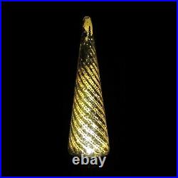 Crate & Barrel ANTIQUE GLASS 22 Illuminated Tree Silver Mercury 384-451