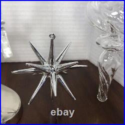 Crate & Barrel Christmas Ornament Centerpiece With 10 Ornaments Rare Discontinued