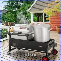 Creole Feast CFT2018-N1 90 Qt Crawfish Boiler and Cooker Combo, 2-Burner Sing Creole Feast CFT2018-N1 90 Qt Crawfish Boiler and Cooker Combo, 2-Burner Sing