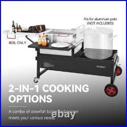 Creole Feast CFT2018-N1 90 Qt Crawfish Boiler and Cooker Combo, 2-Burner Sing Creole Feast CFT2018-N1 90 Qt Crawfish Boiler and Cooker Combo, 2-Burner Sing