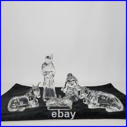 Cristal D’Arques Nativity Scene 24% Lead Crystal 5 pc Figurines Christmas France