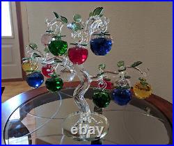 Crystal Apple Tree 18 Apples in Six Different Vibrant Colors 12Wide 11High