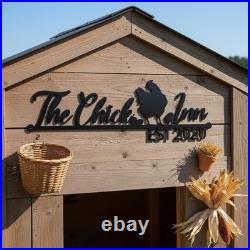 Custom Chick Inn Metal Wall Art Chicken Coop Farmhouse Sign Plaque Gift Custom Chick Inn Metal Wall Art Chicken Coop Farmhouse Sign Plaque Gift