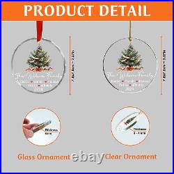 Custom Family Christmas Ornament With Pets, 2024 Family Glass Ornament, Gifts