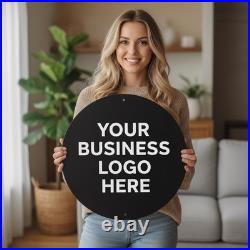 Custom Logo Metal Sign, Circle Any Shape Sign, Personalized Business Branding