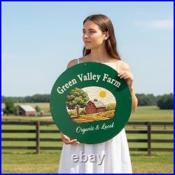Custom Logo Metal Sign, Circle Any Shape Sign, Personalized Business Branding