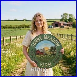 Custom Logo Metal Sign, Circle Any Shape Sign, Personalized Business Branding