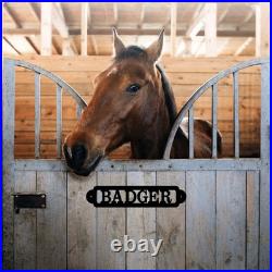 Custom Metal Horse Stall Sign, Weatherproof Barn Plaque