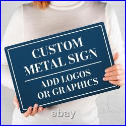 Custom Metal Sign Any Text, Personalized Outdoor Home Wall Decor