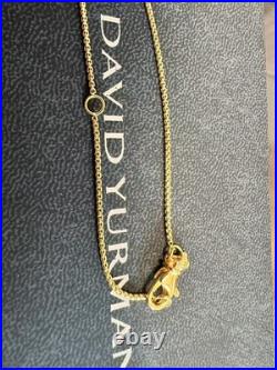DAVlD/YurmanAlbion18KYellowGold pearl Cable Chain Necklace Quad Diamond