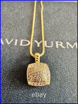 DAVlD. YurmanAlbion/18K Yellow Gold Cable Chain Necklace 45+5cm with Quad Diamond