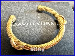 DAVlD/YurmanGold/Colored 7mm double x bracelet with diamonds P123