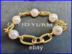 DAVlD/YurmanMadison18K/Gold/Pearl/Cable Bracelet, 23cm Length