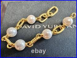 DAVlD/YurmanMadison18K/Gold/Pearl/Cable Bracelet, 23cm Length