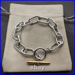 DAVlD/YurmanSterlingSilver Cable Chain Link Bracelet